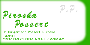 piroska possert business card